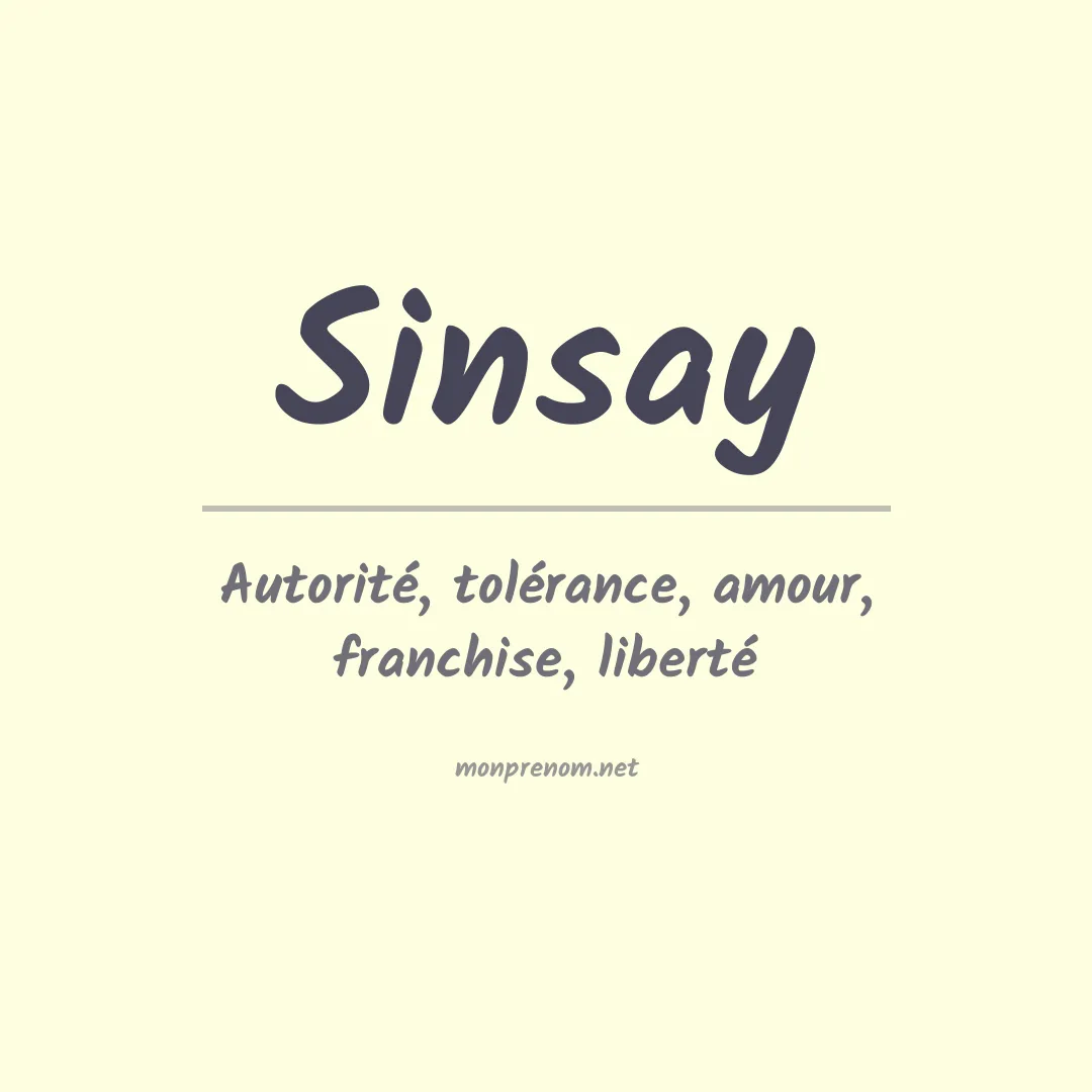 Prénom Sinsay