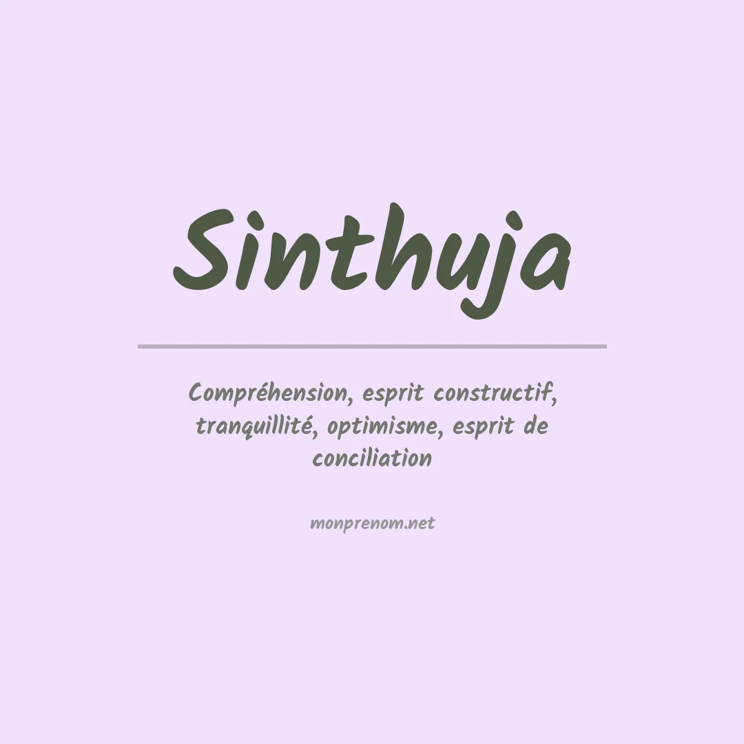 Signification du prénom Sinthuja