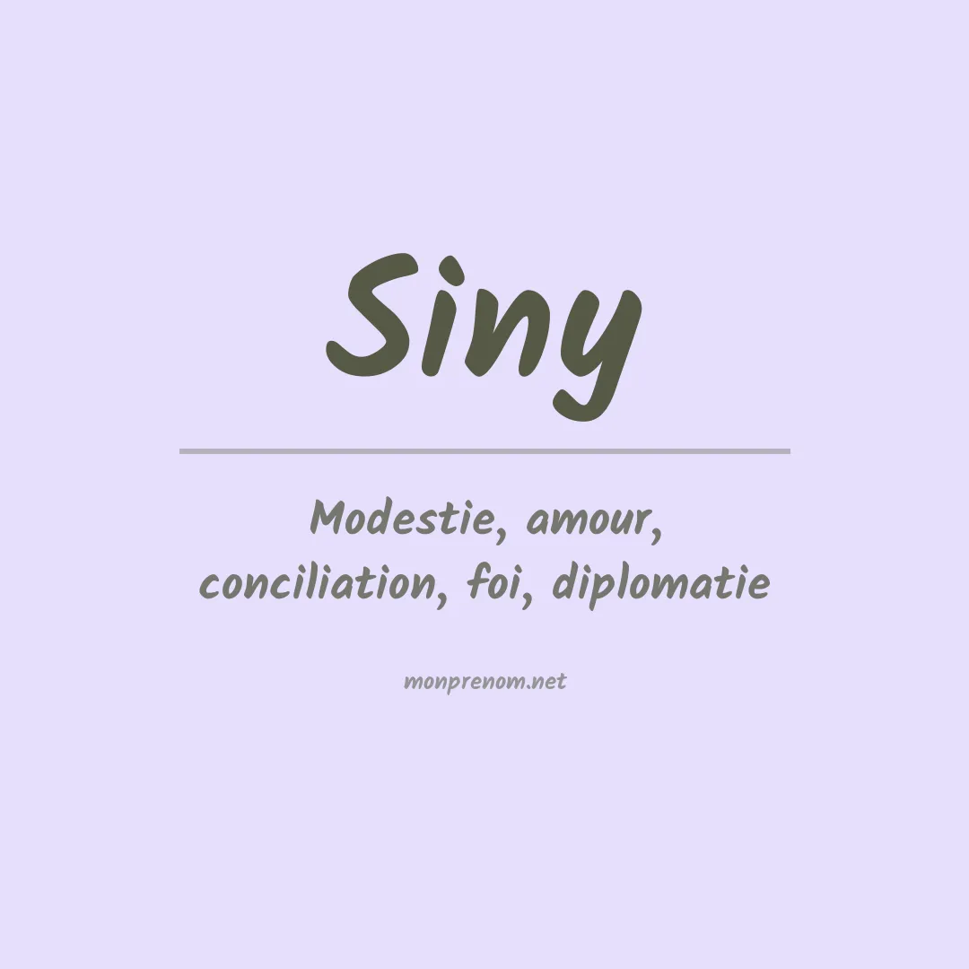Signification du prénom Siny