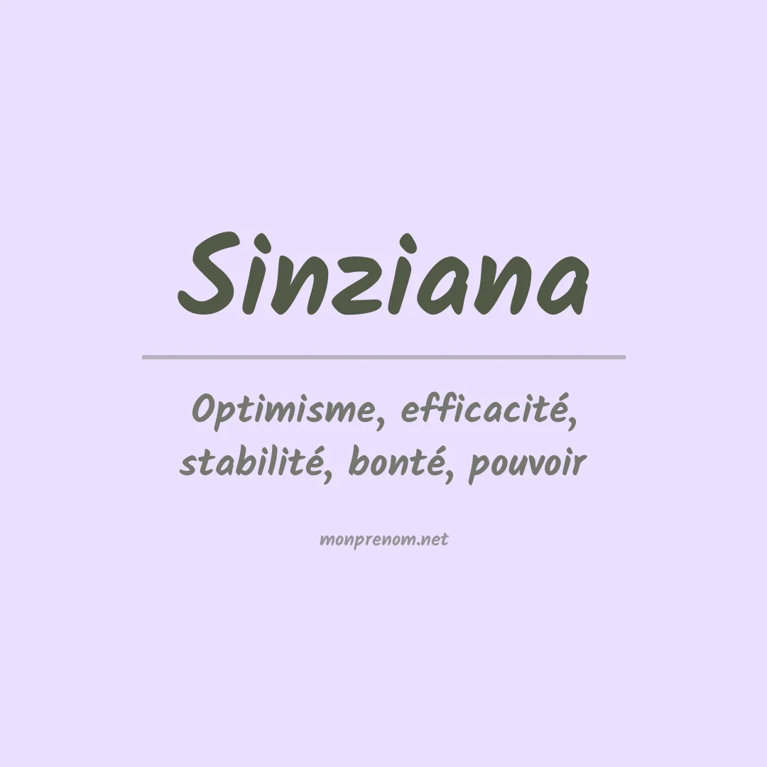 Signification du prénom Sinziana