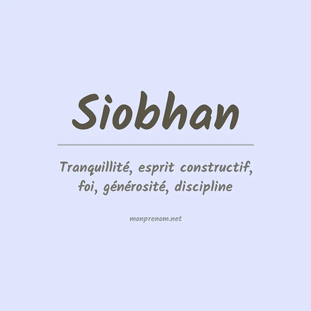 Signification du prénom Siobhan