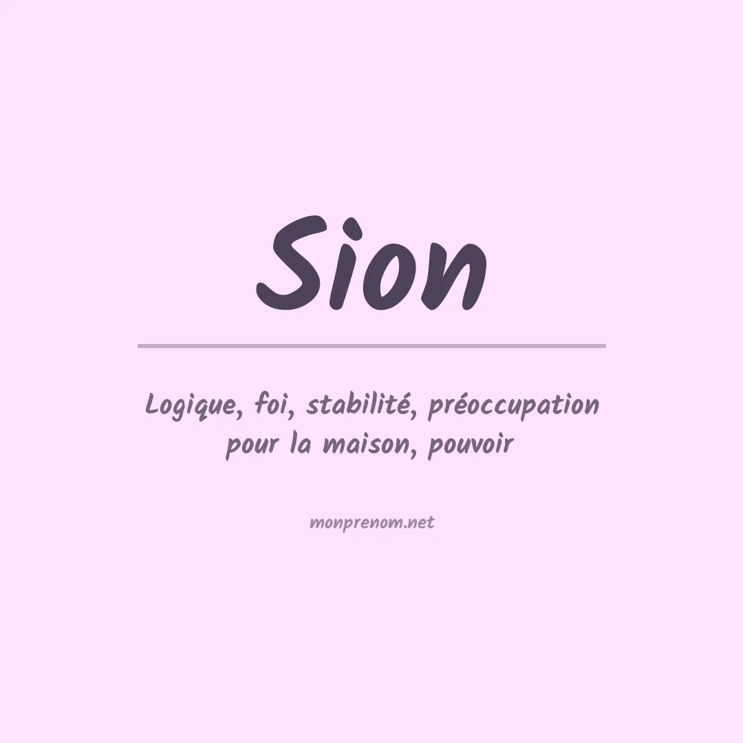 Prénom Sion