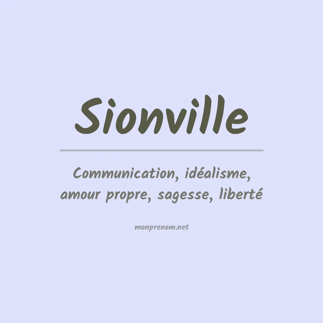 Prénom Sionville