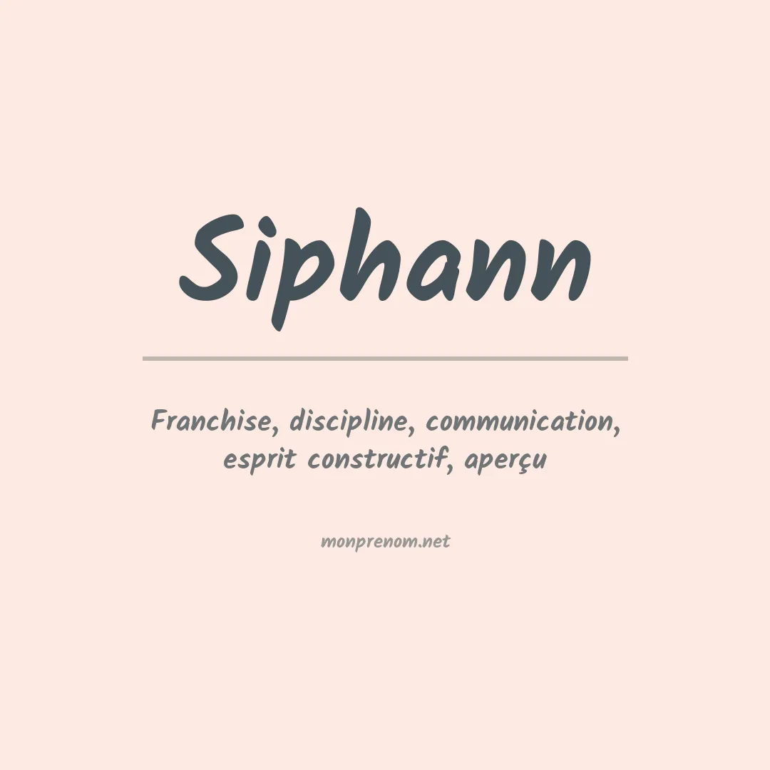 Signification du prénom Siphann