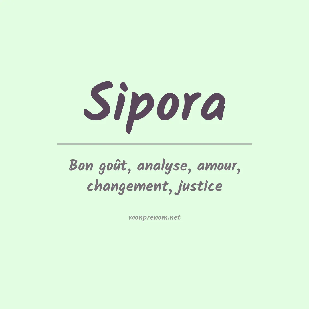 Signification du prénom Sipora