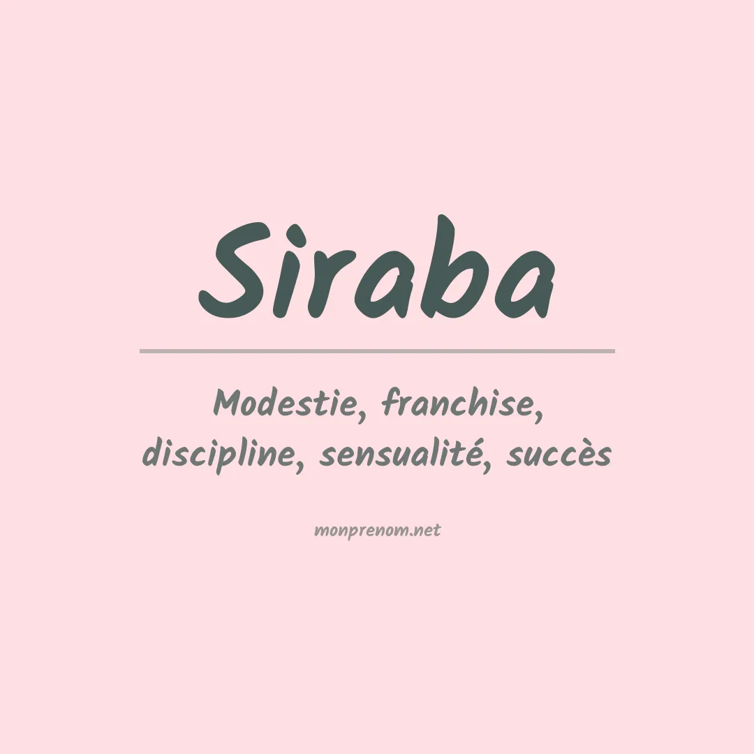 Signification du prénom Siraba
