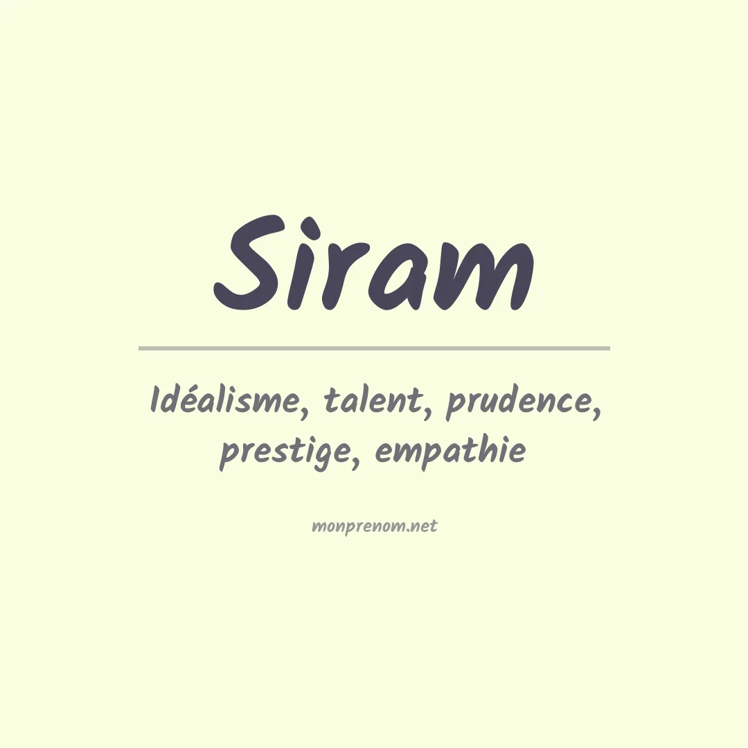 Prénom Siram