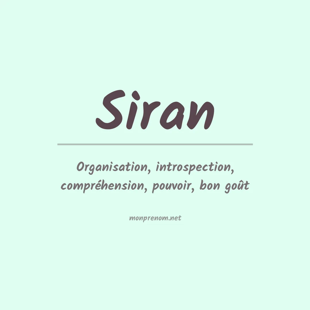 Prénom Siran