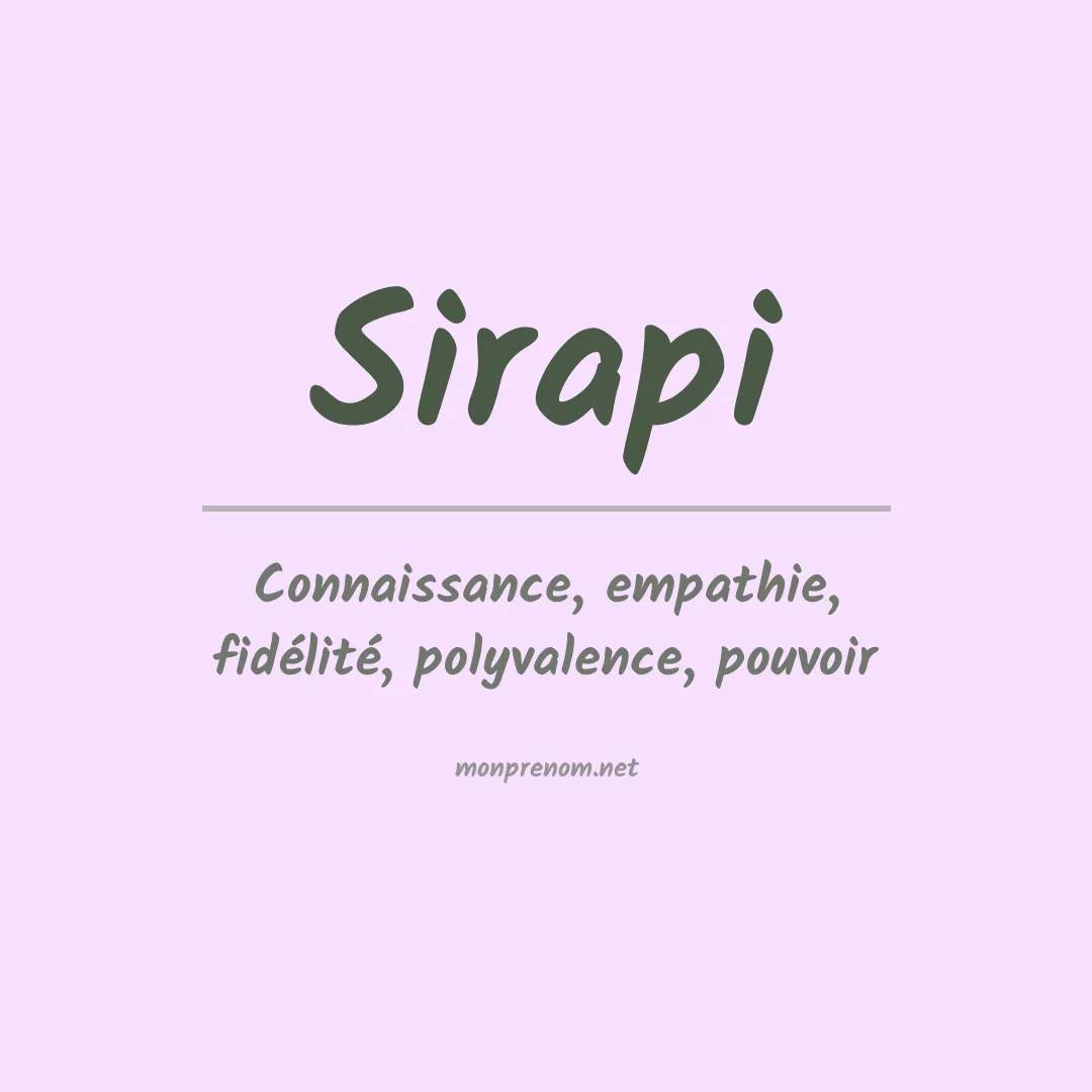 Signification du prénom Sirapi