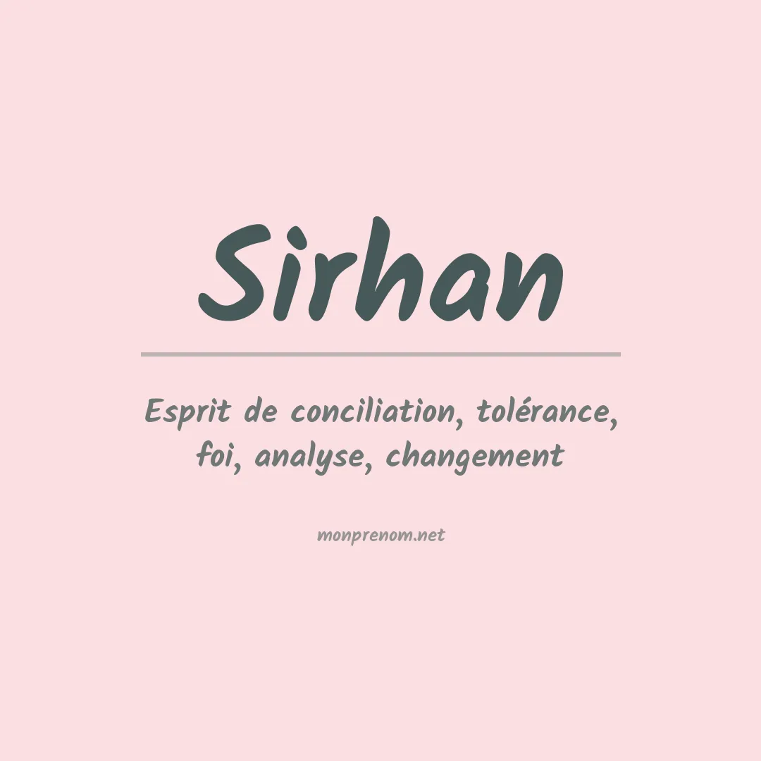 Signification du prénom Sirhan