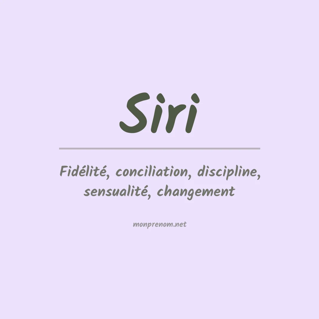 Prénom Siri
