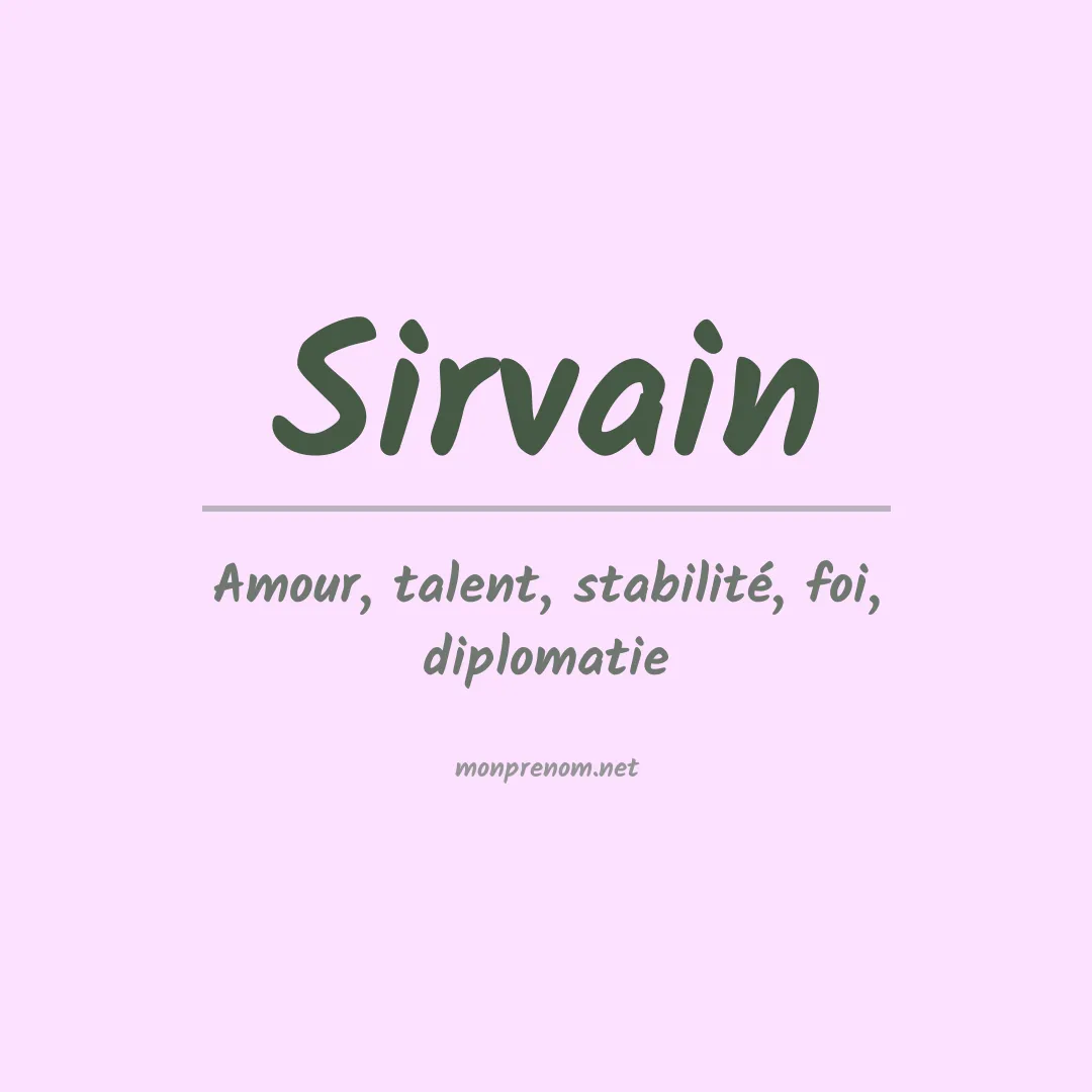 Prénom Sirvain