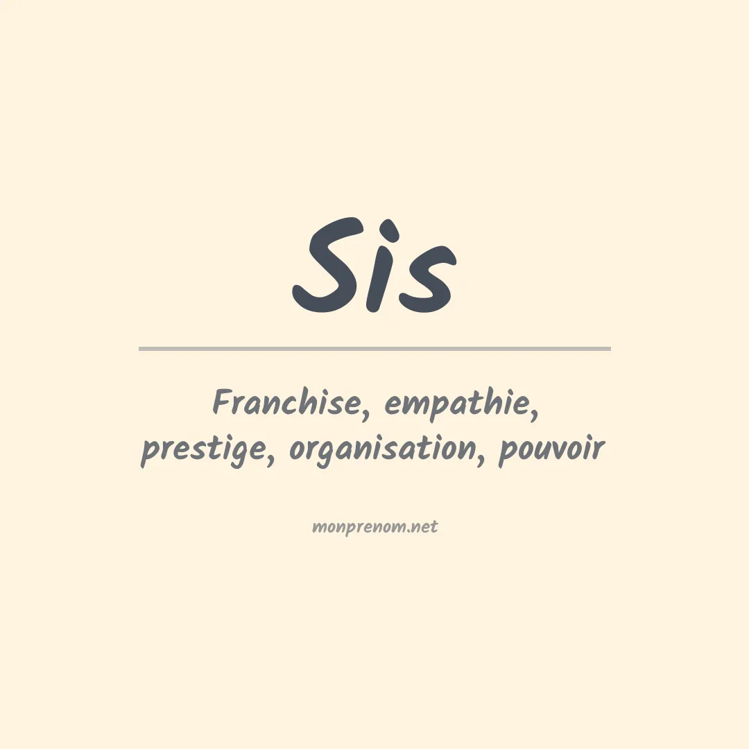 Prénom Sis