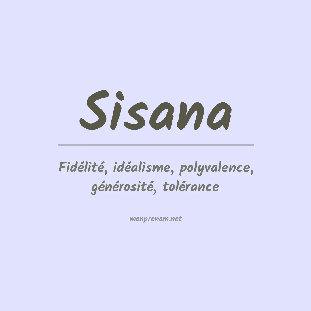 Signification du prénom Sisana