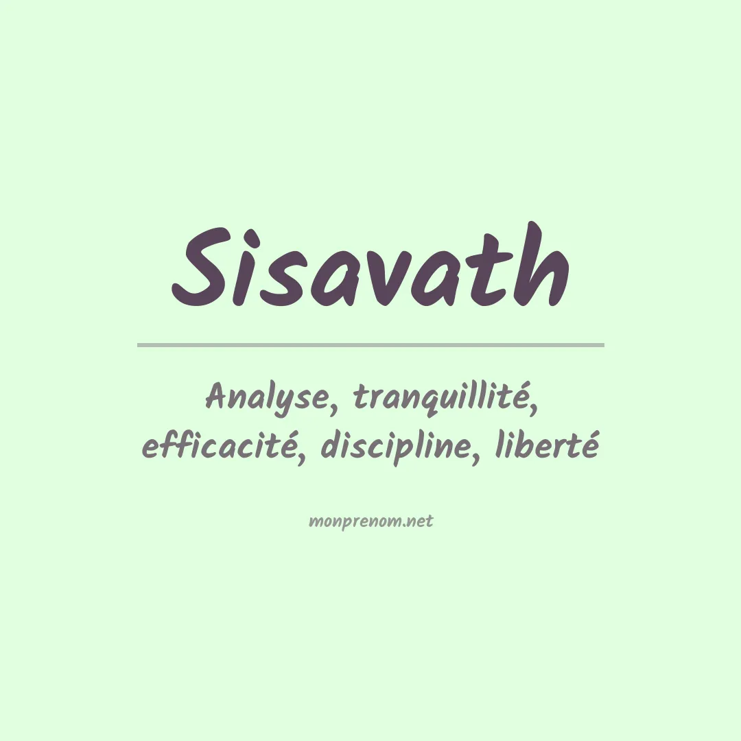 Signification du prénom Sisavath