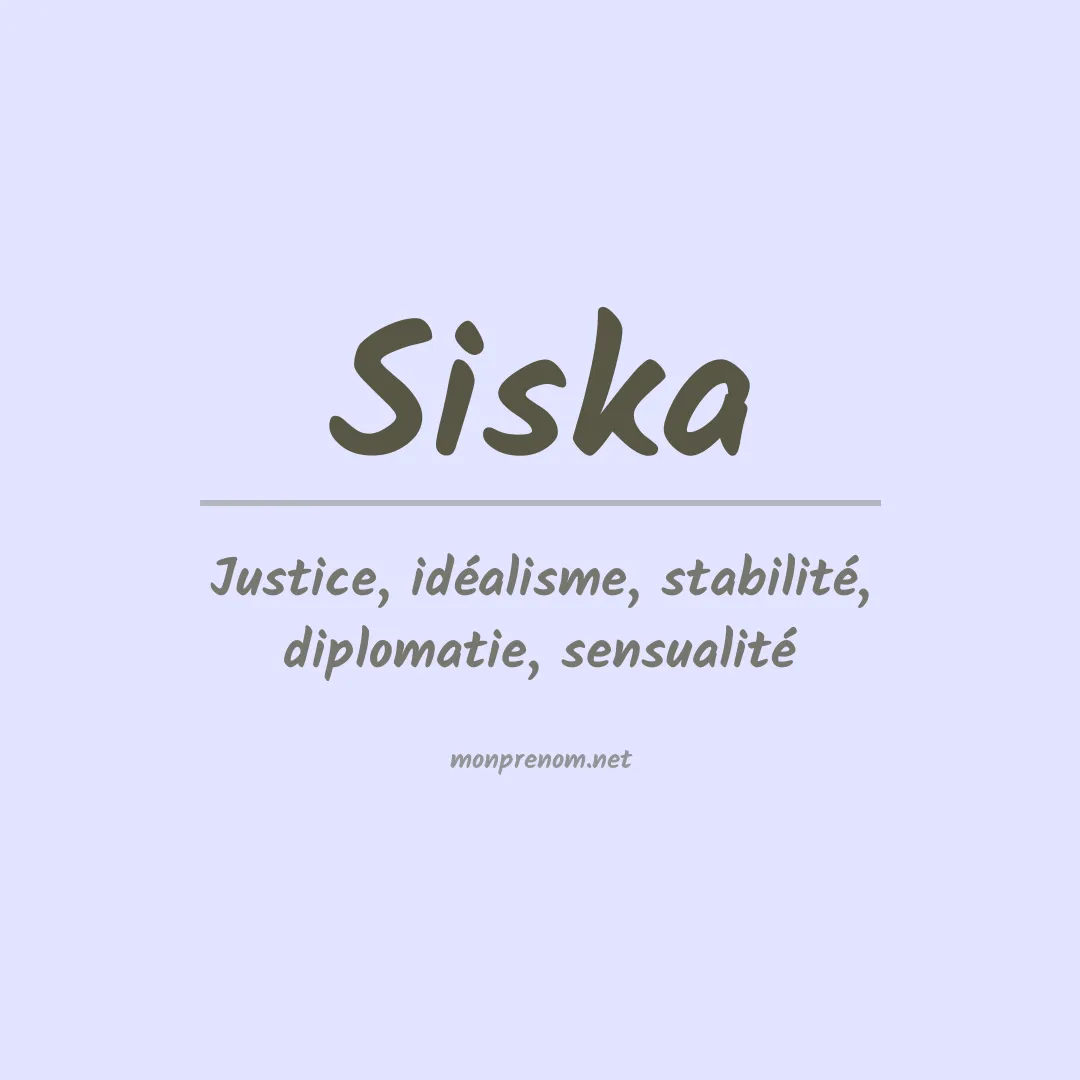 Prénom Siska