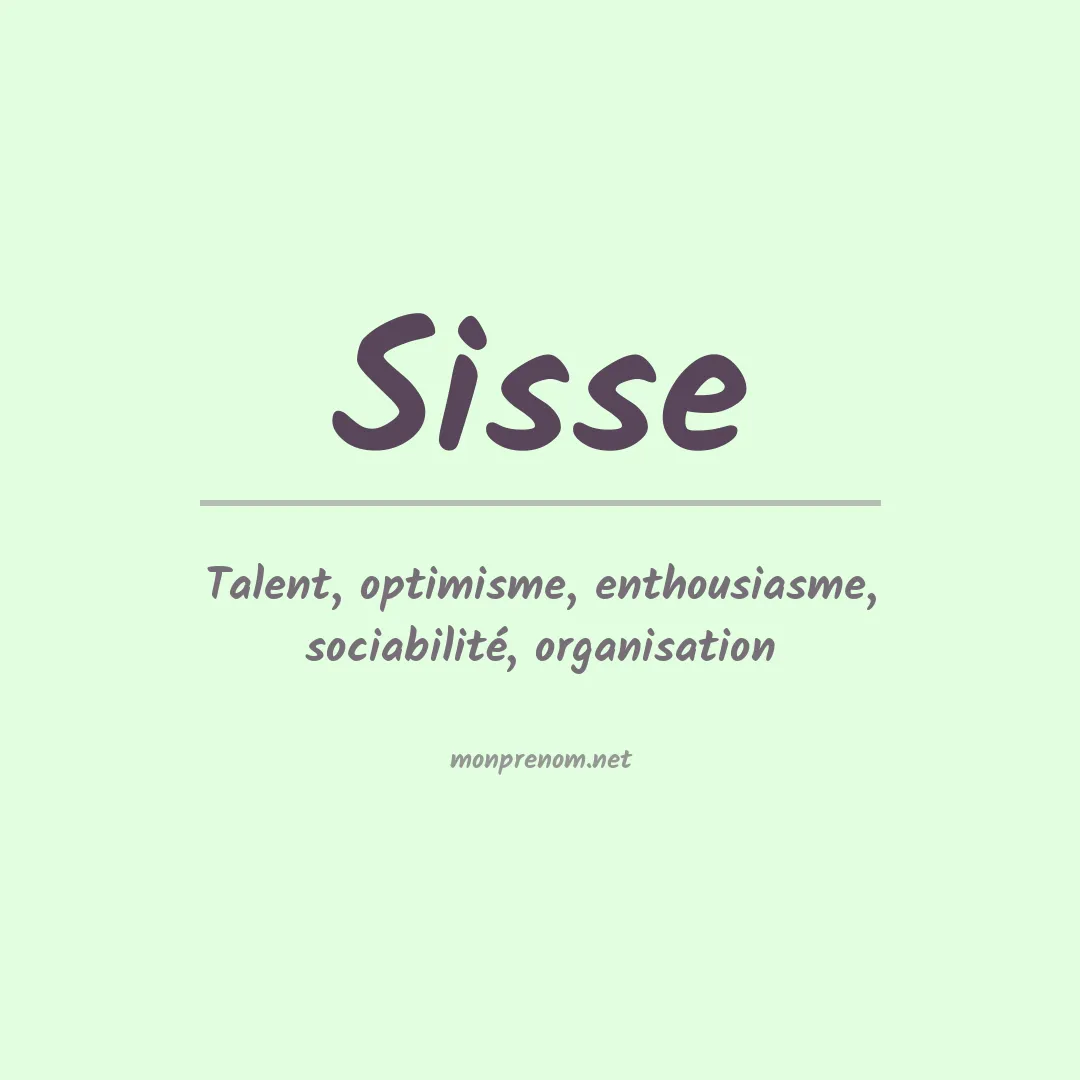 Signification du prénom Sisse