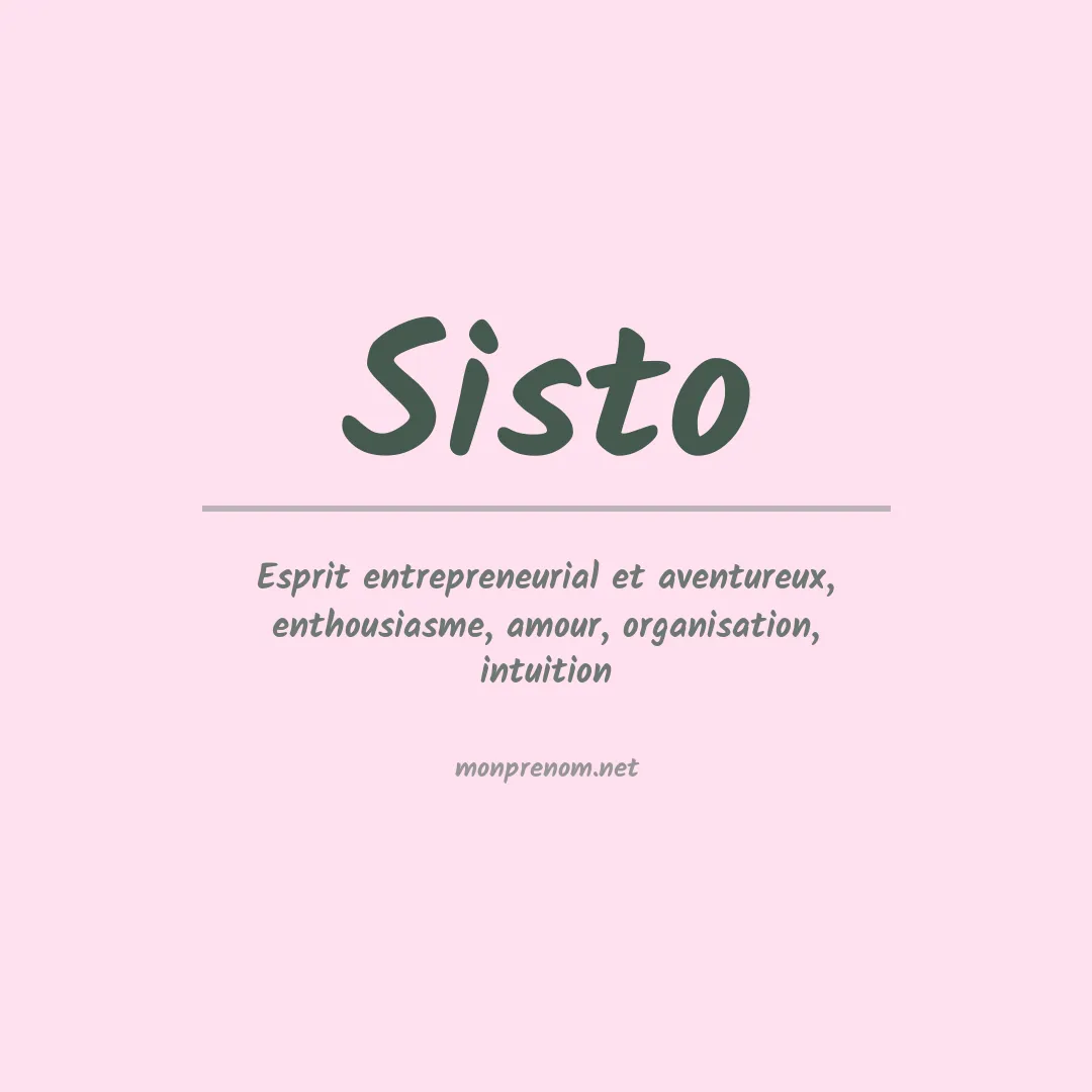 Prénom Sisto