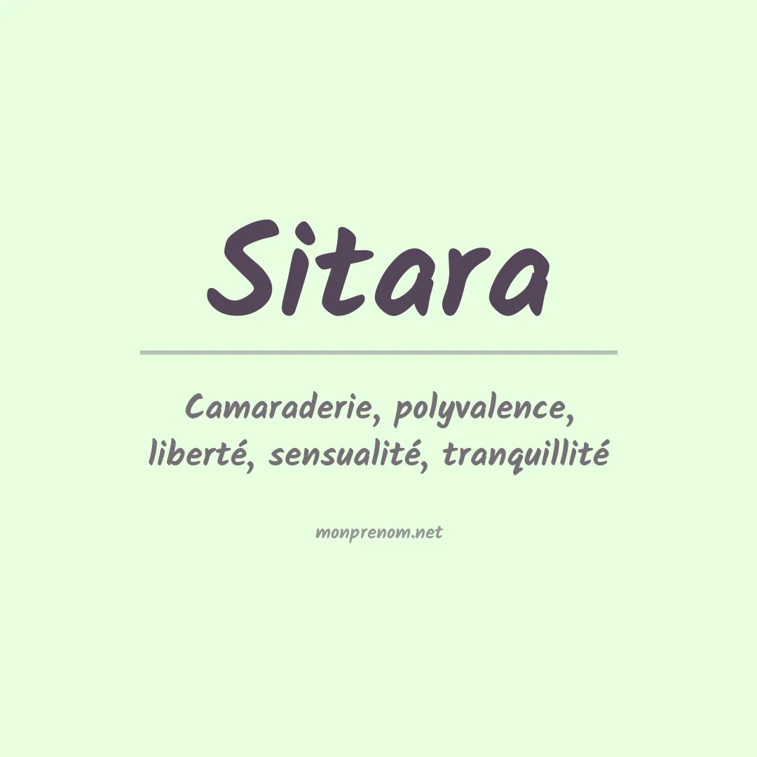 Signification du prénom Sitara