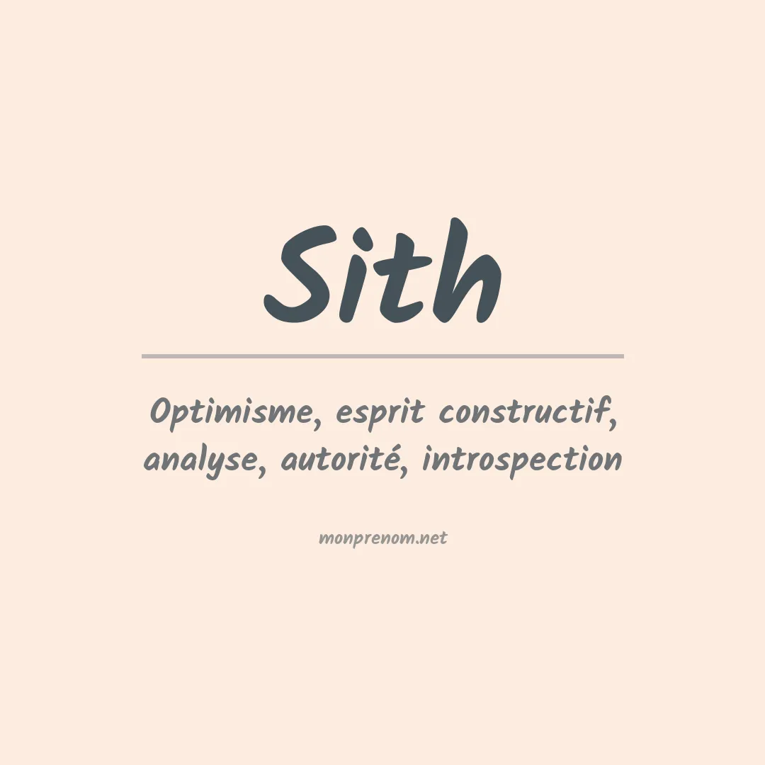 Signification du prénom Sith