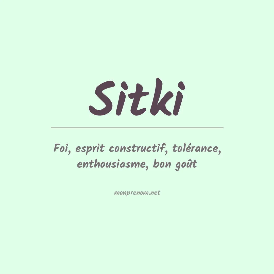 Prénom Sitki