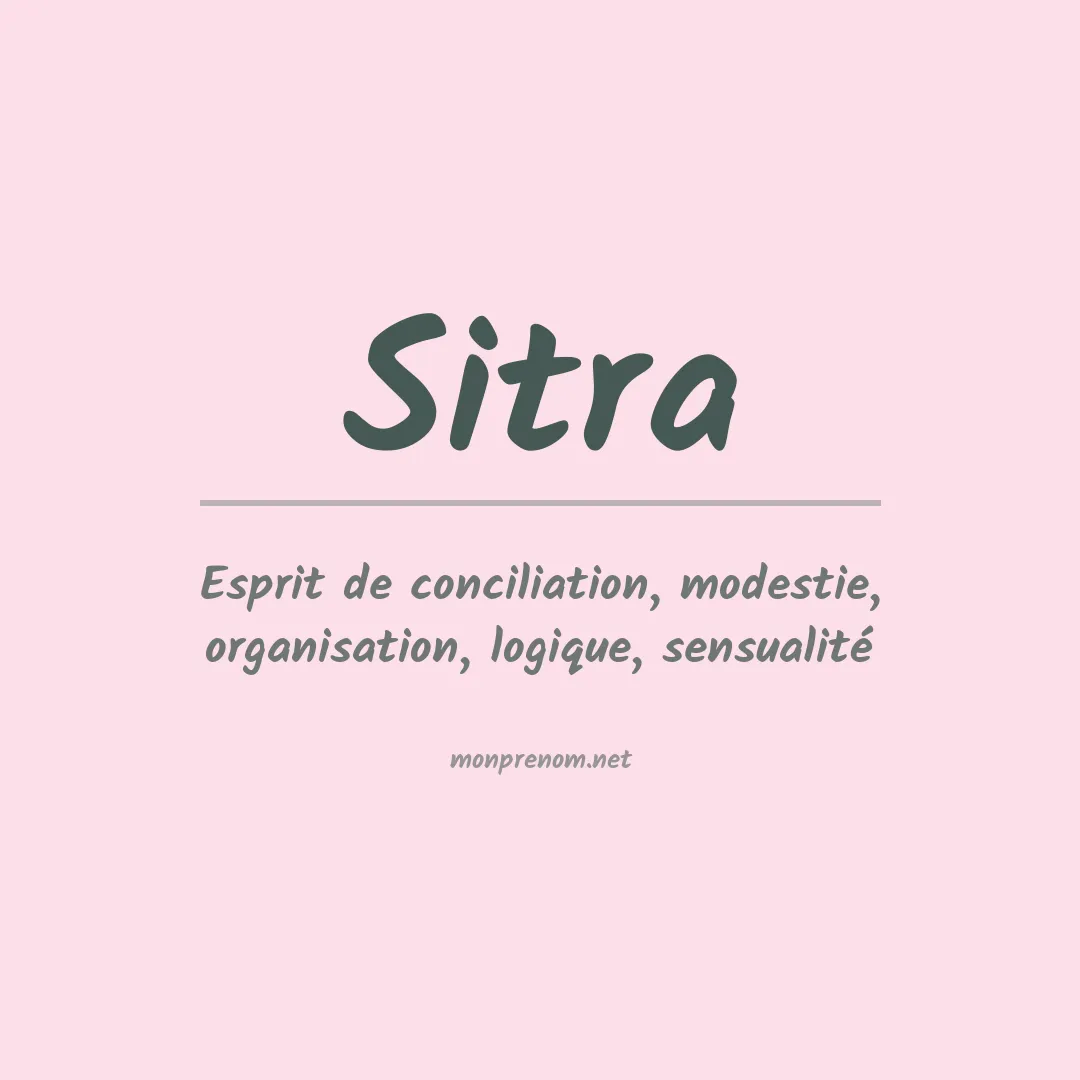 Signification du prénom Sitra