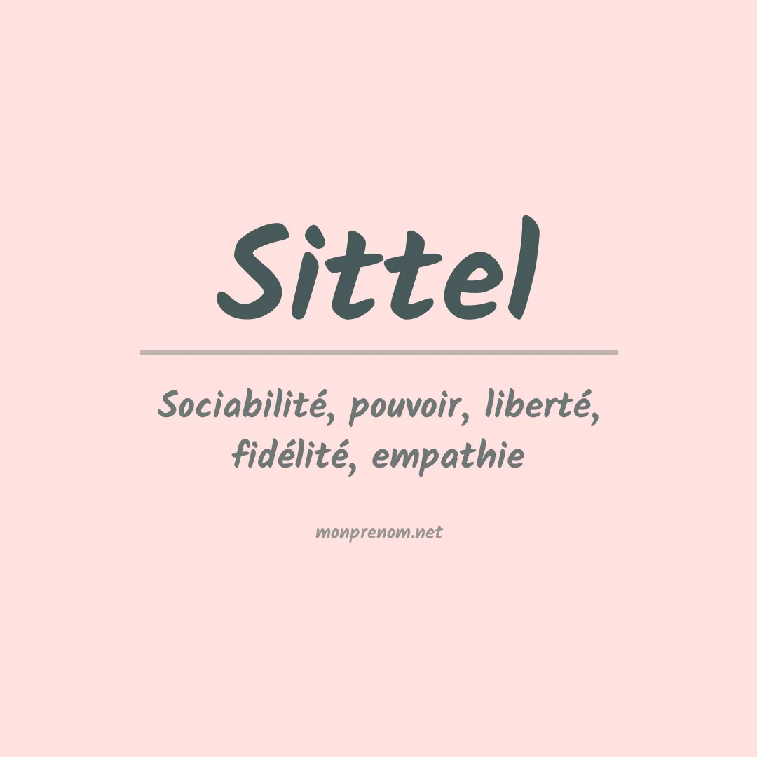 Signification du prénom Sittel