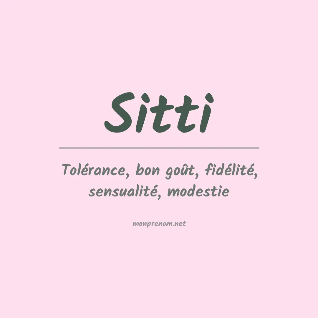 Prénom Sitti