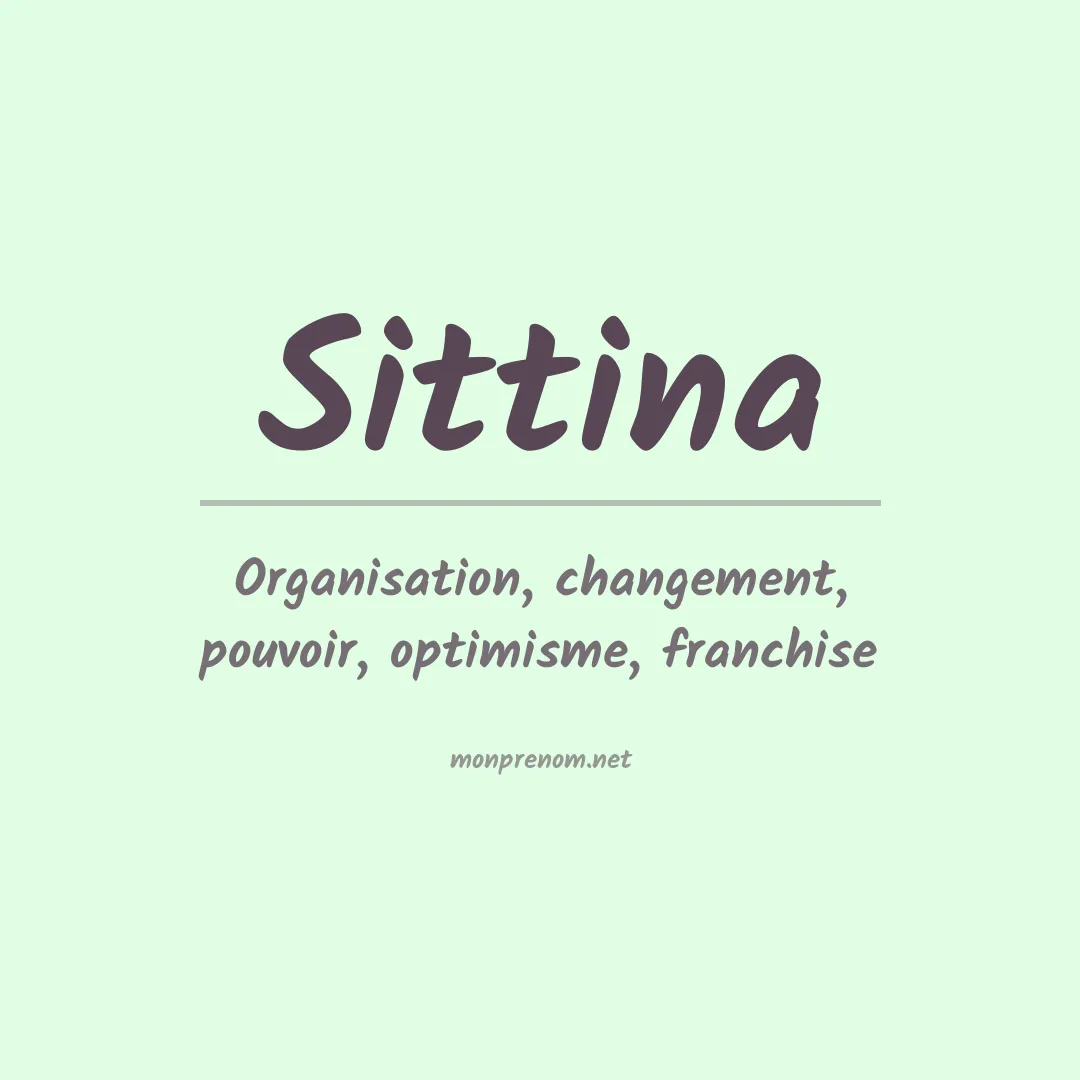 Signification du prénom Sittina