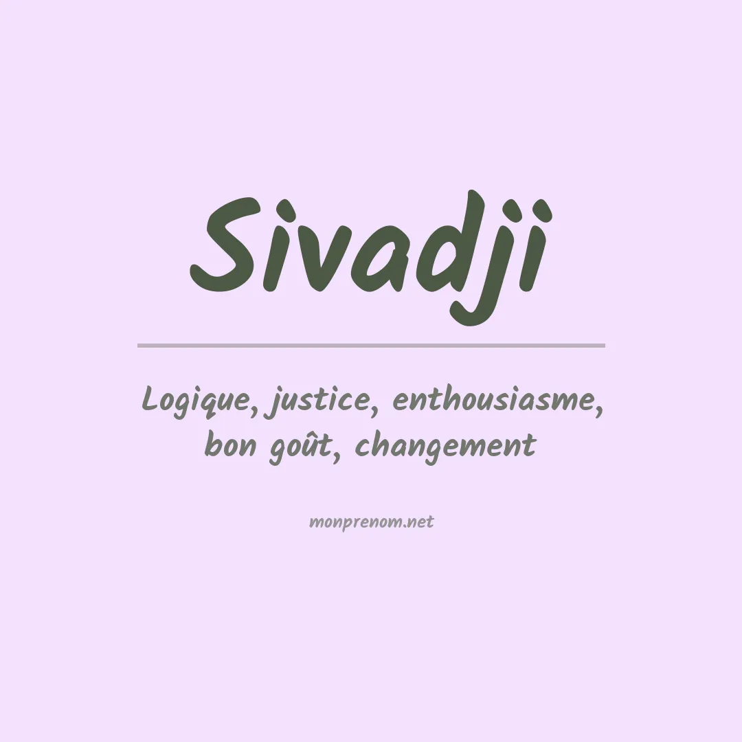 Signification du prénom Sivadji
