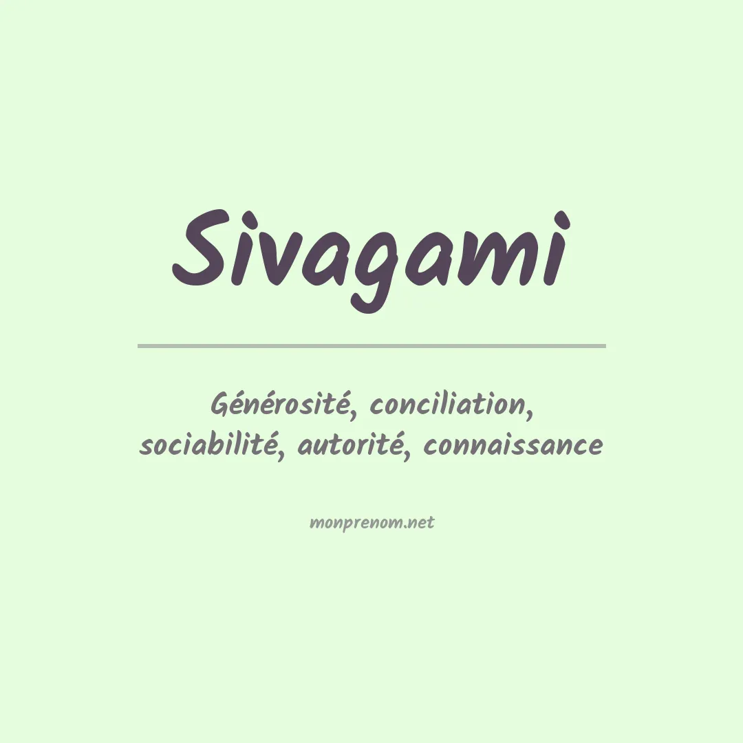Signification du prénom Sivagami
