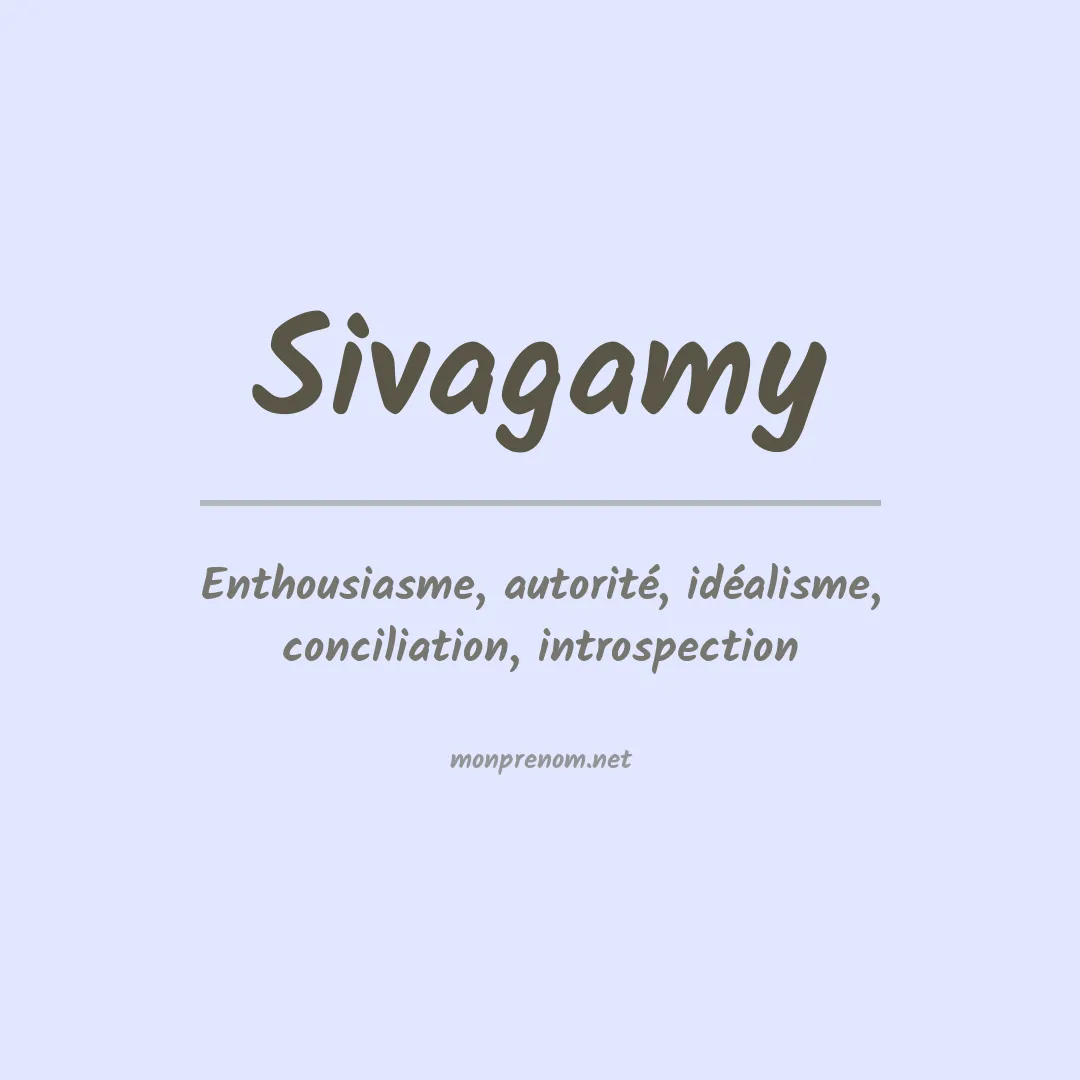 Signification du prénom Sivagamy