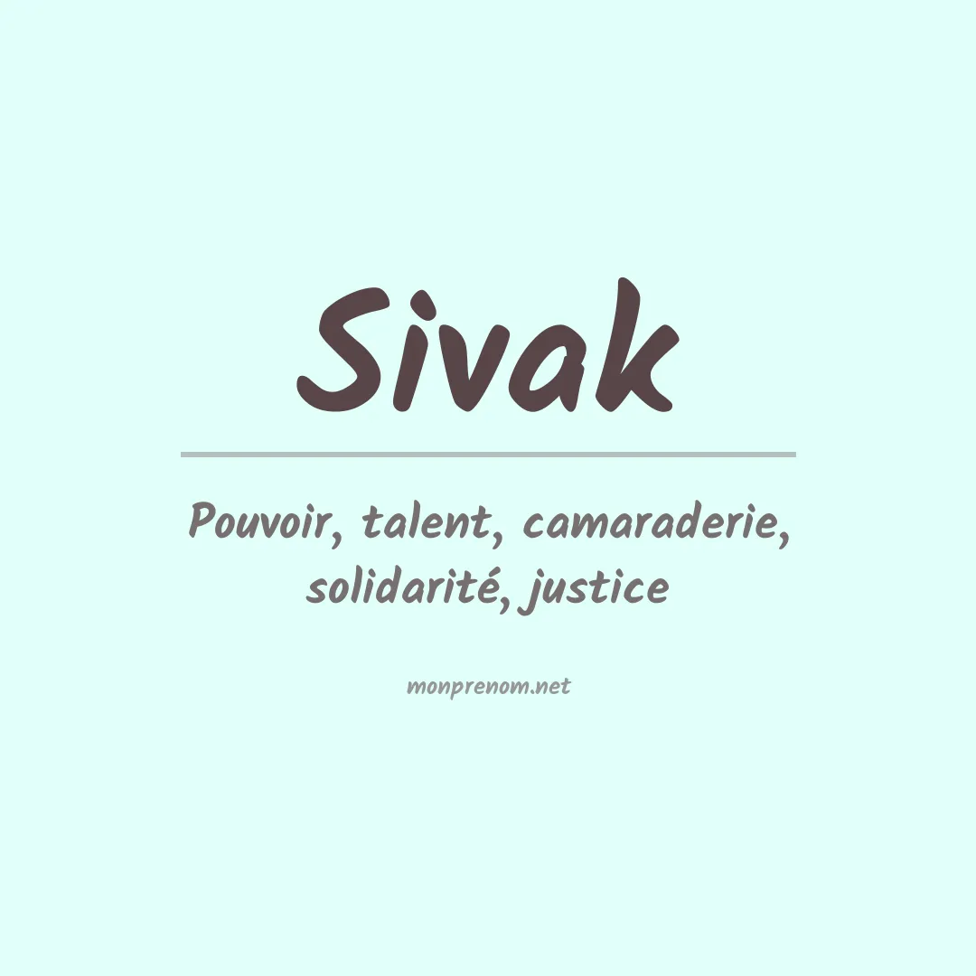 Prénom Sivak