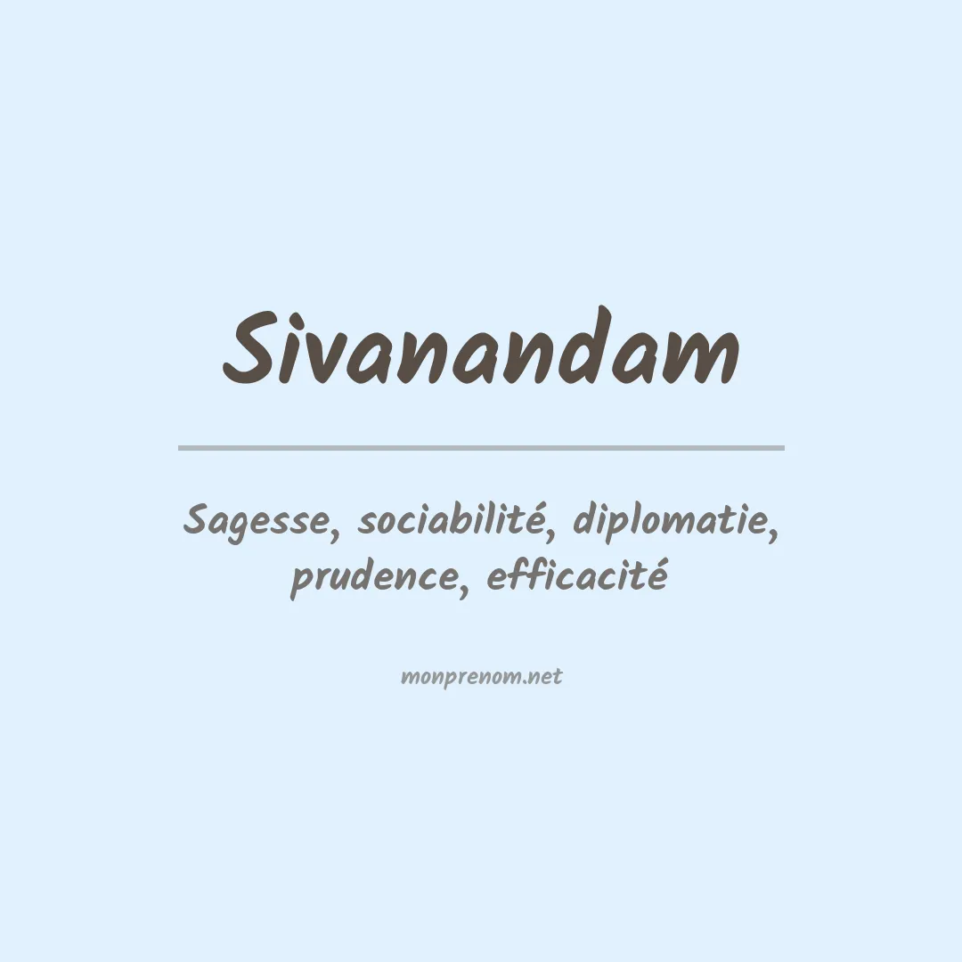 Signification du prénom Sivanandam
