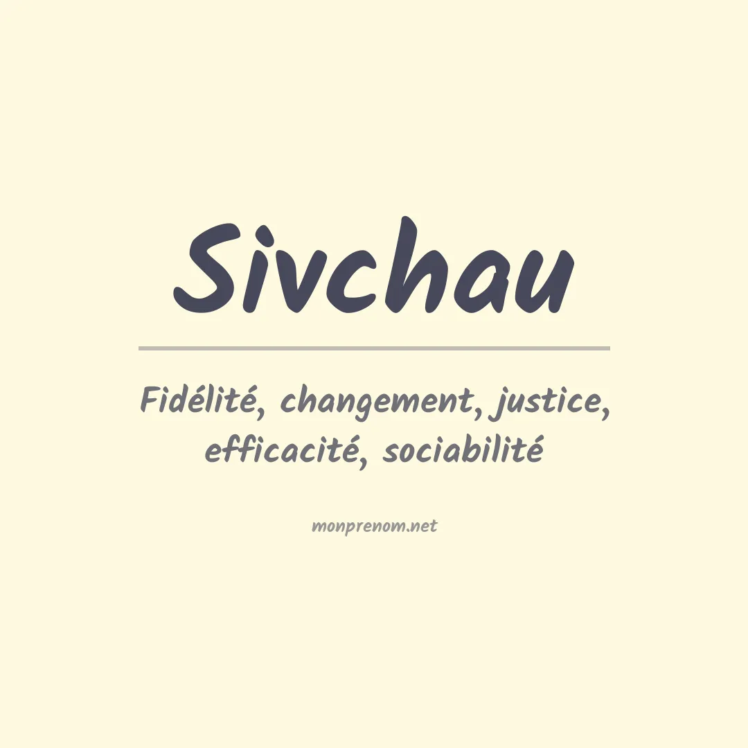 Signification du prénom Sivchau