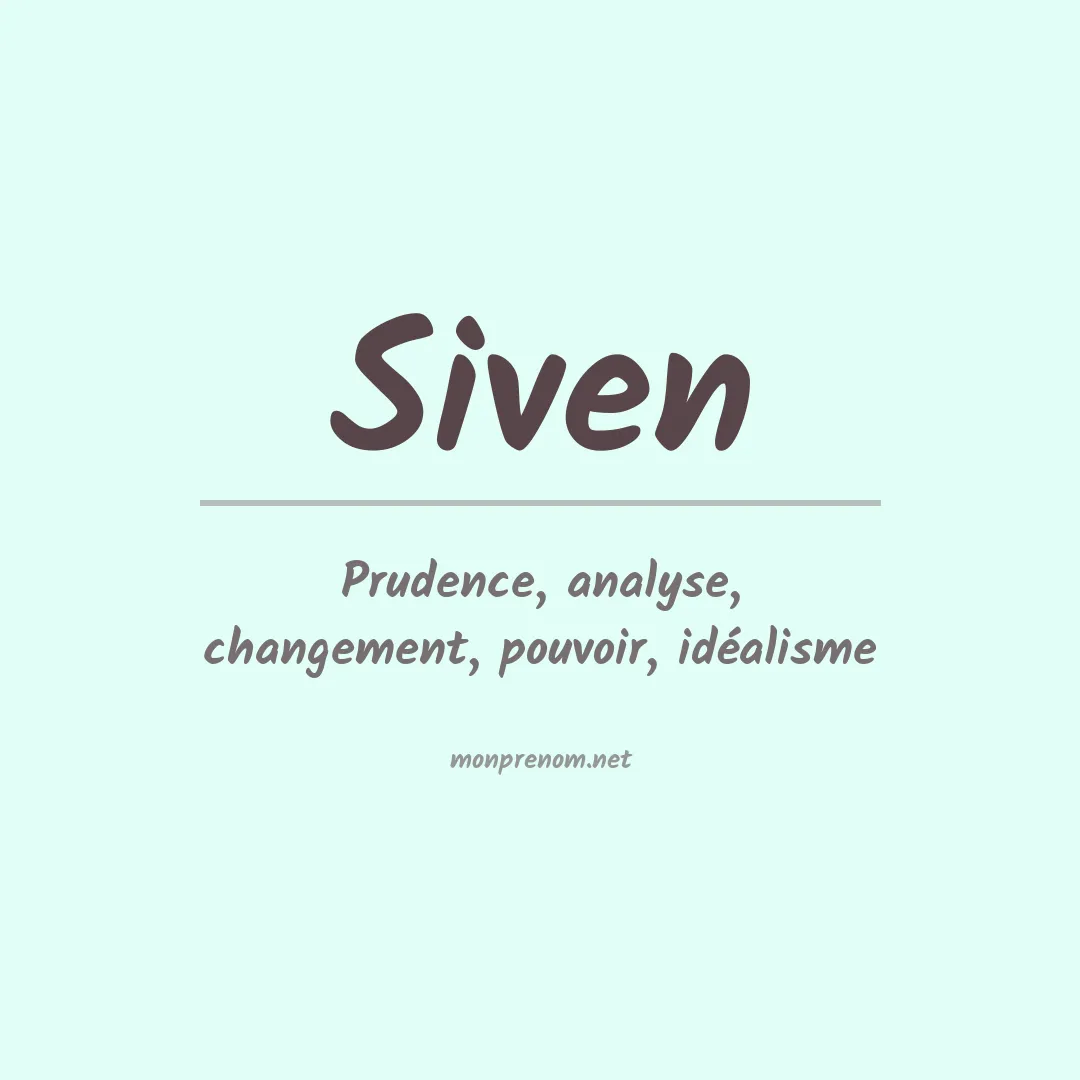 Signification du prénom Siven