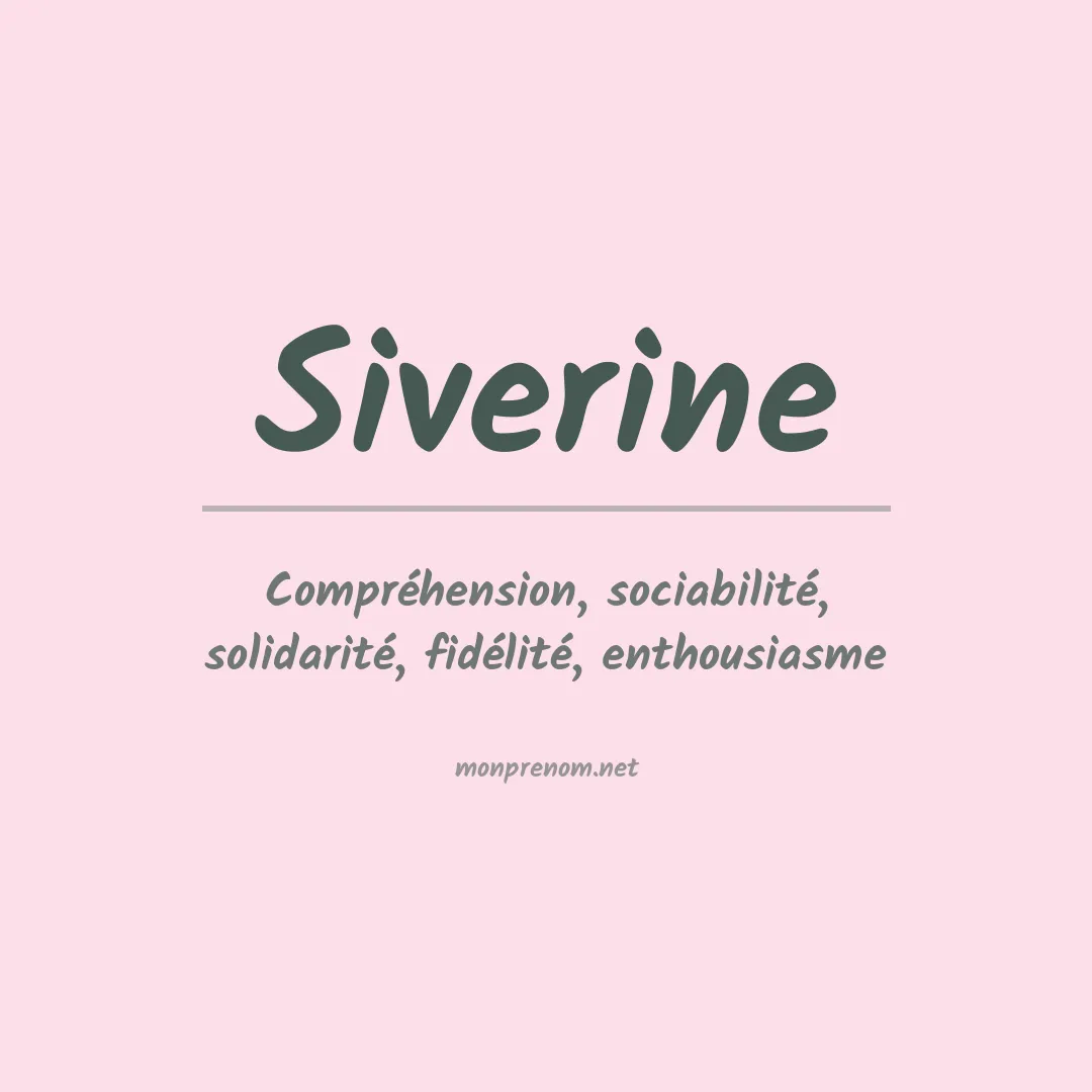 Signification du prénom Siverine