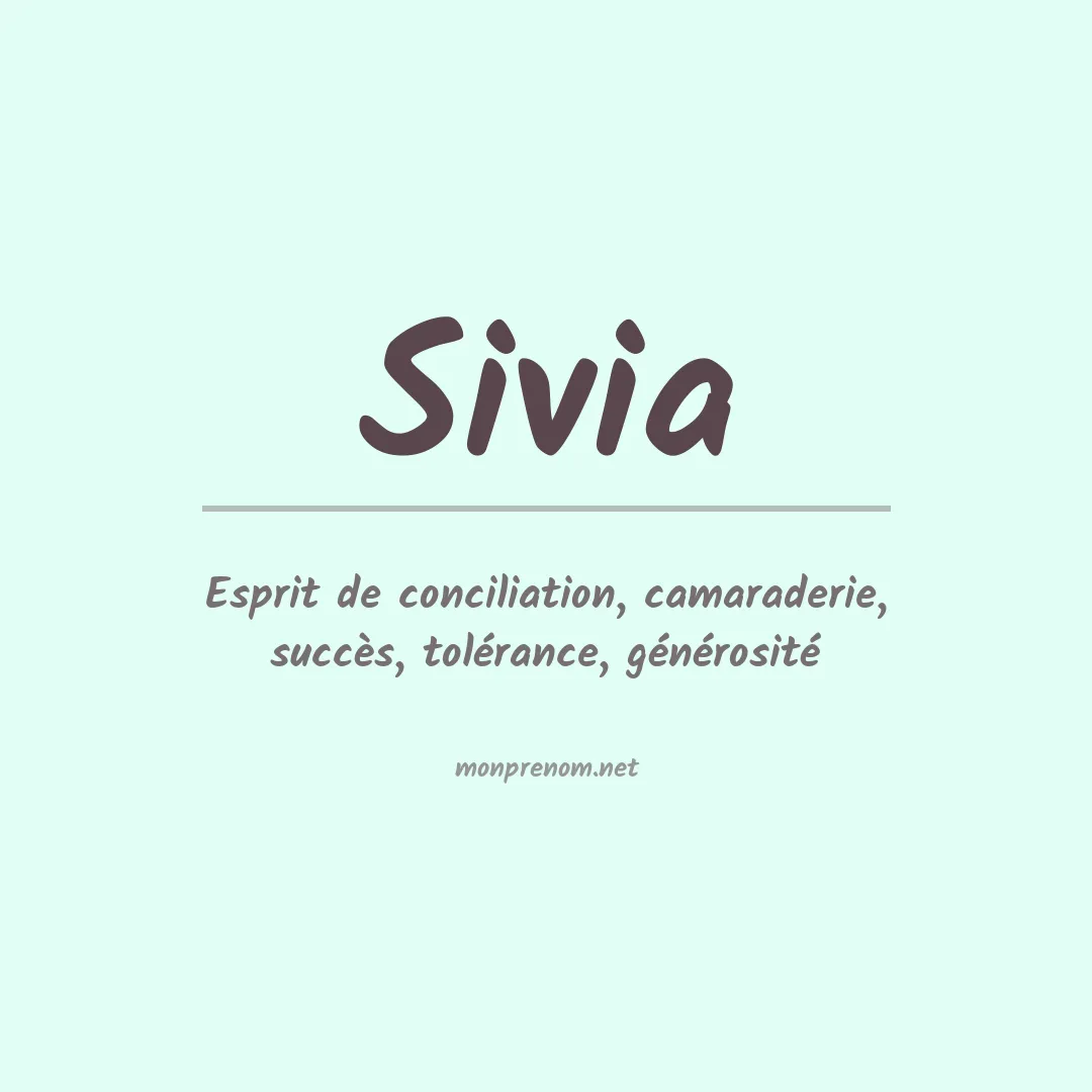 Signification du prénom Sivia