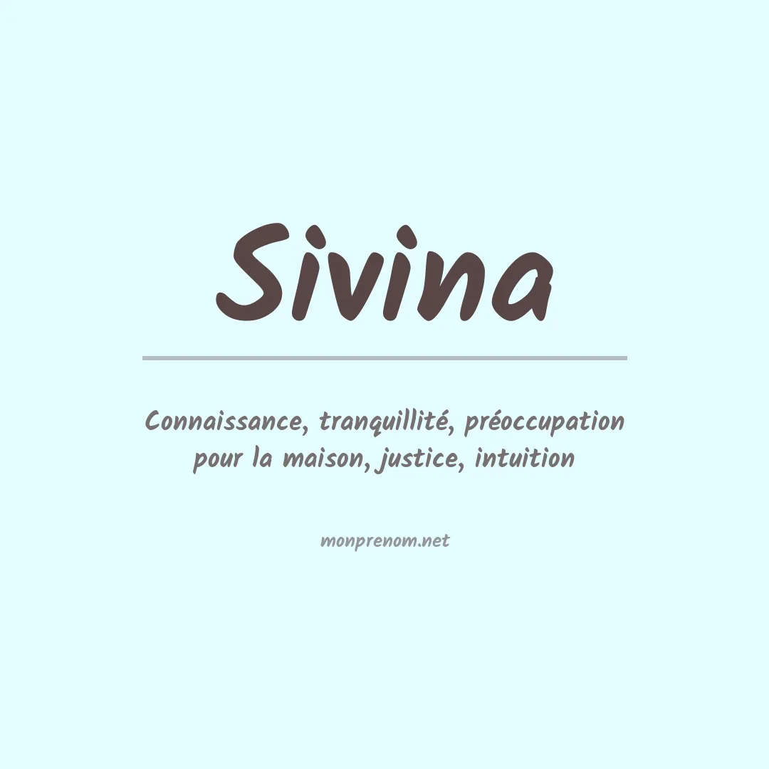 Signification du prénom Sivina