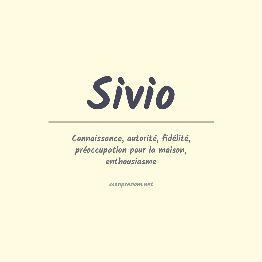 Prénom Sivio