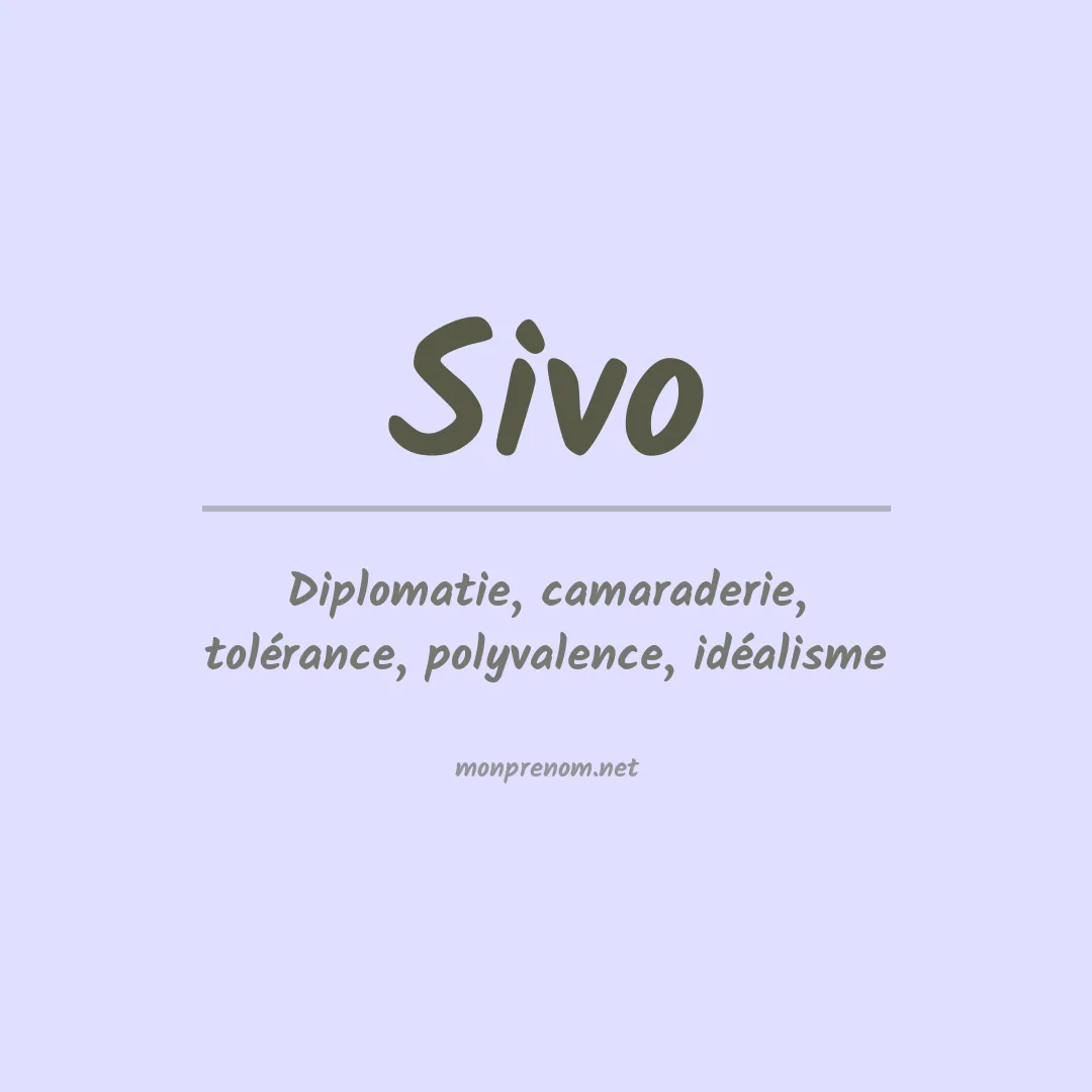 Signification du prénom Sivo
