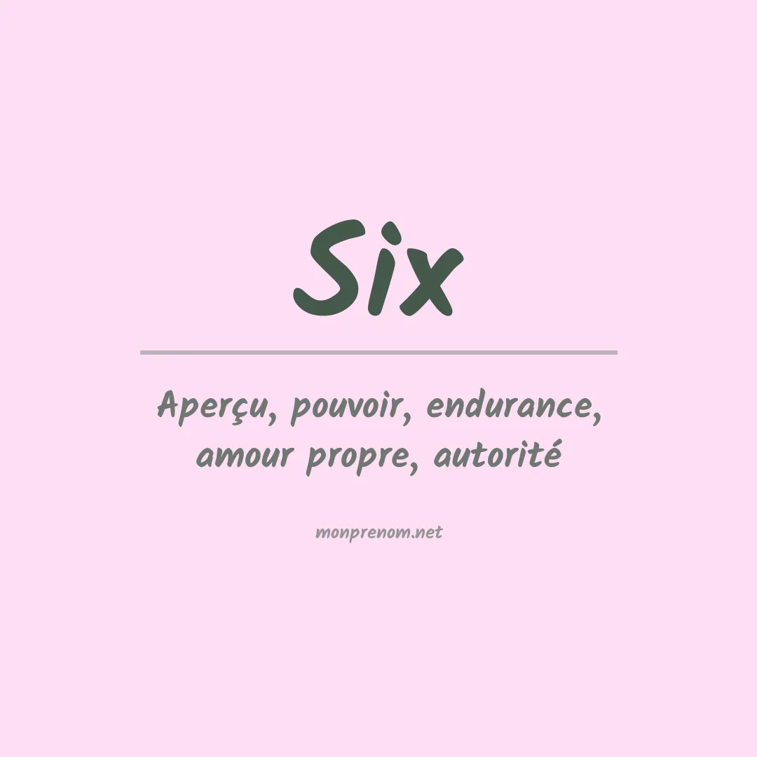 Prénom Six