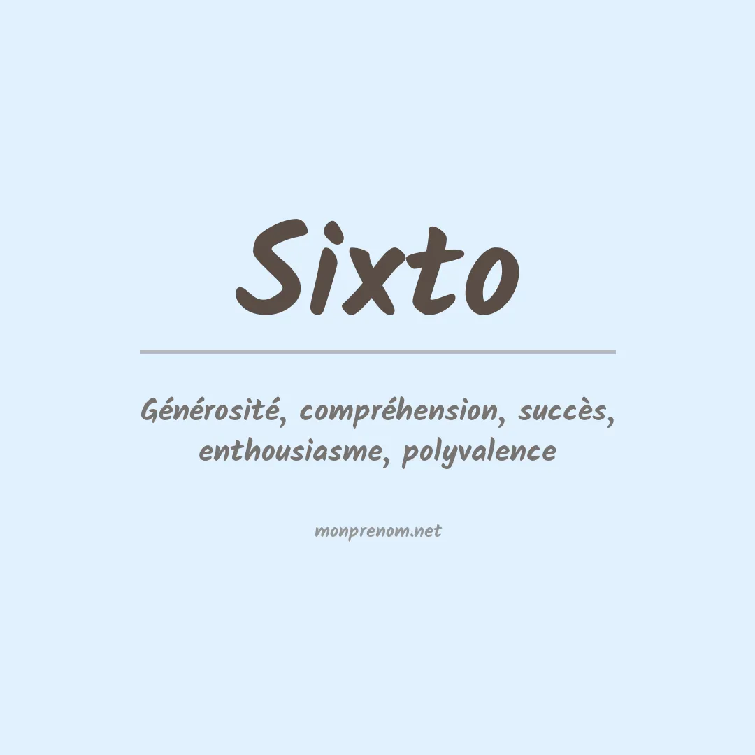 Prénom Sixto