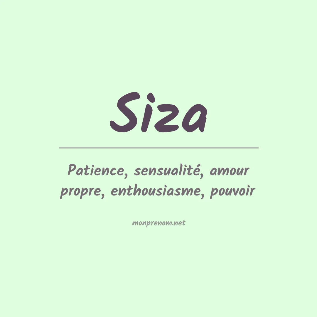 Prénom Siza