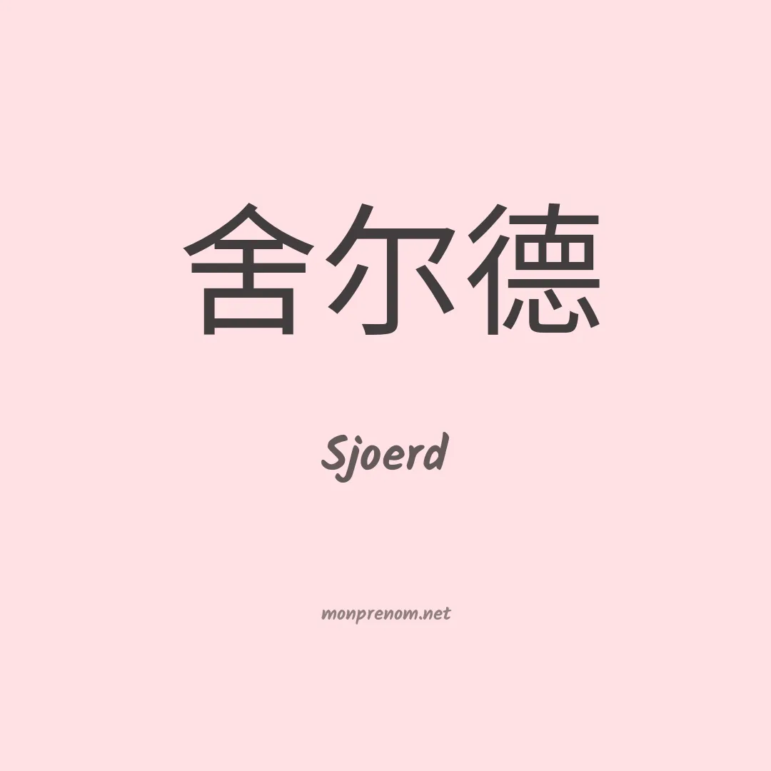 Sjoerd en chinois