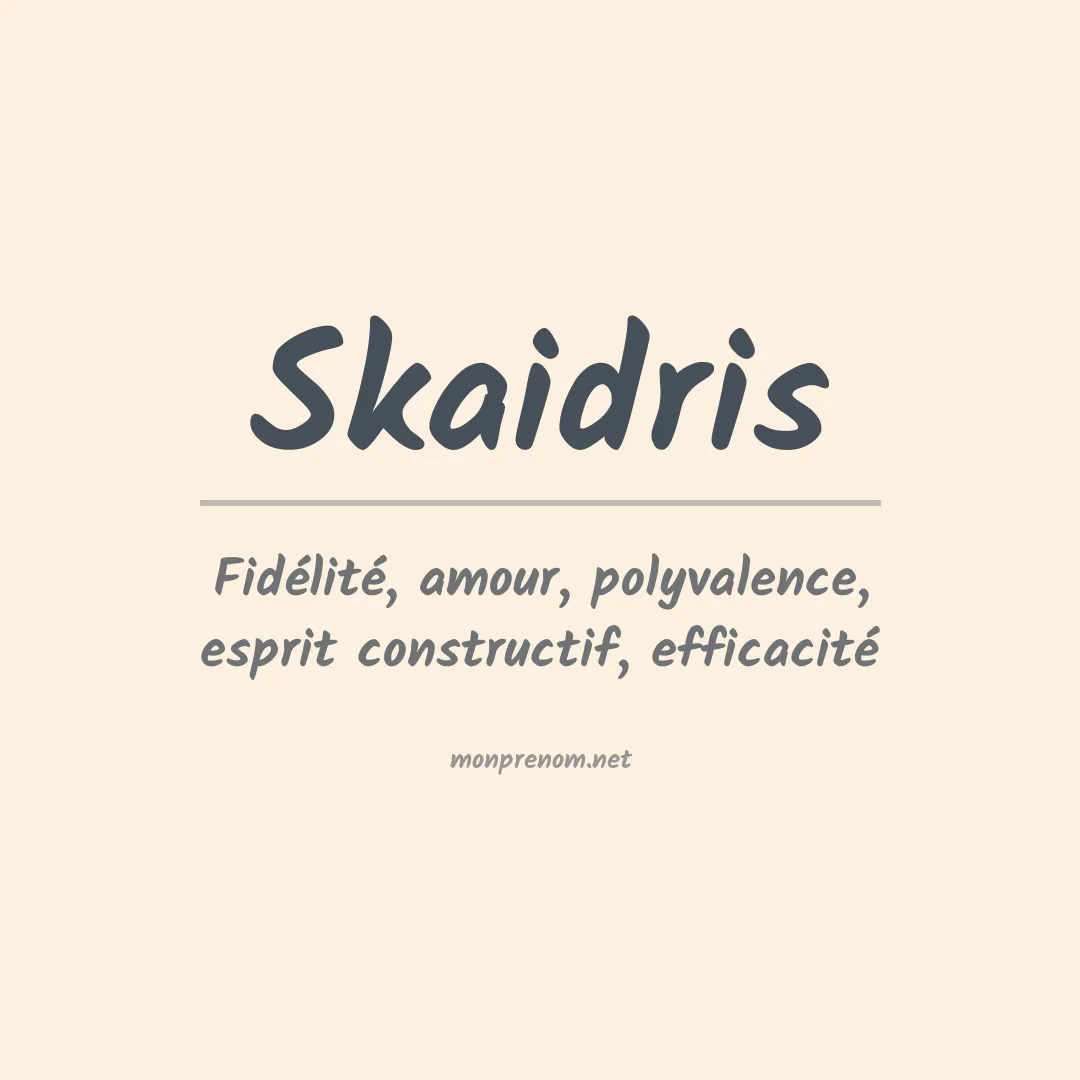 Signification du prénom Skaidris