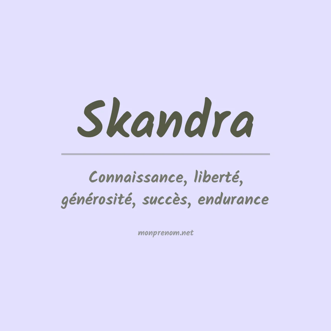 Signification du prénom Skandra