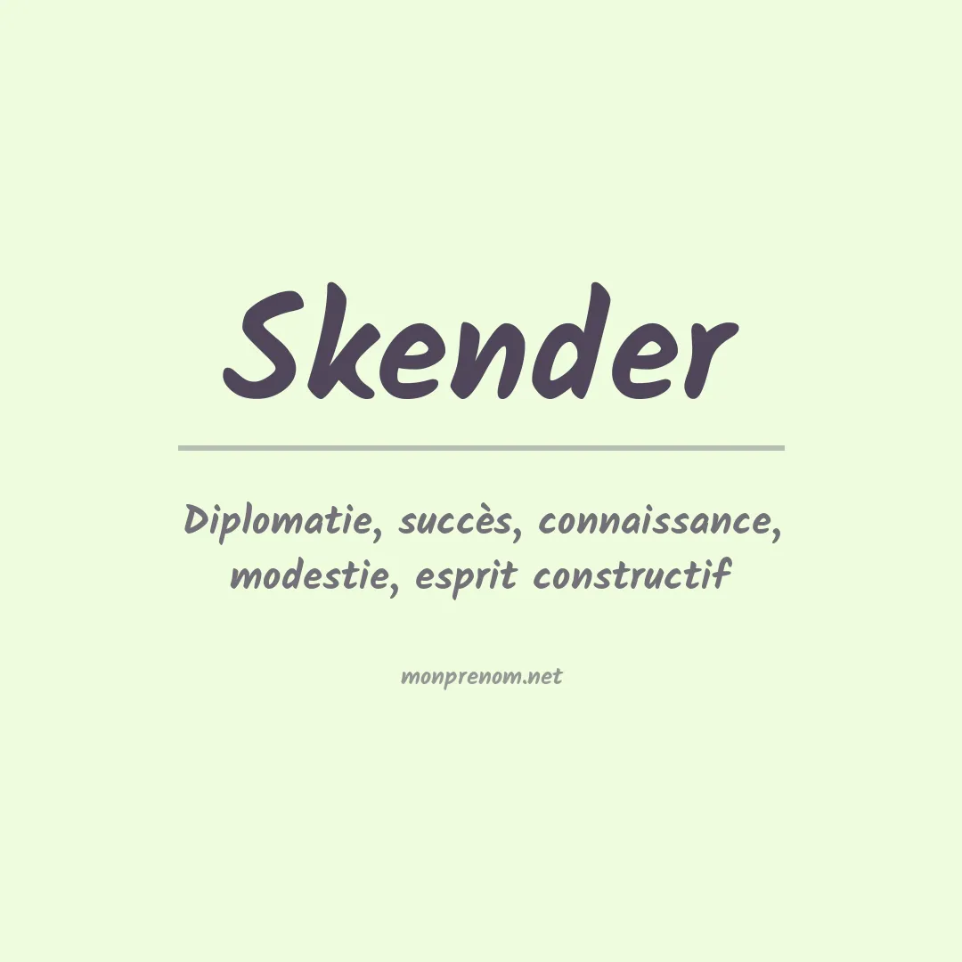 Prénom Skender
