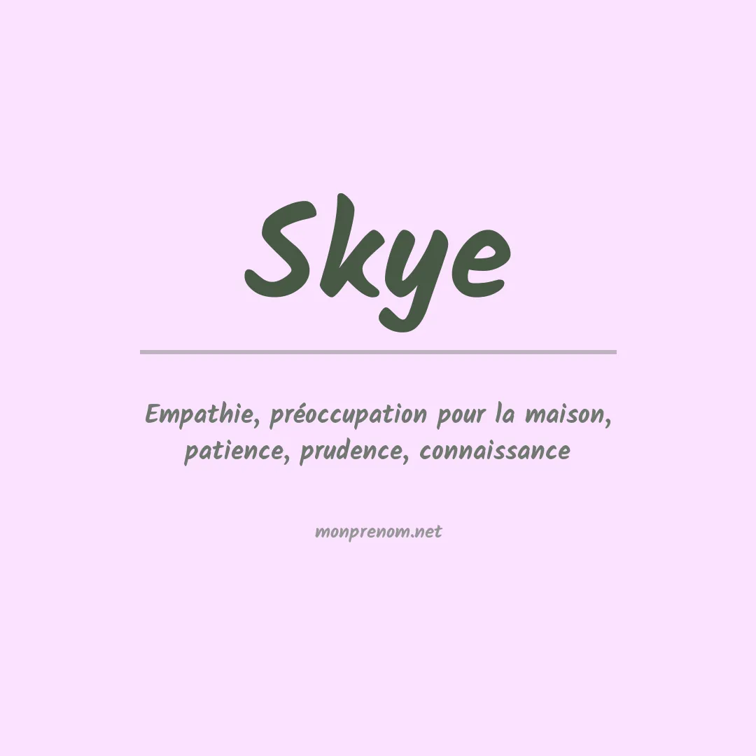 Prénom Skye