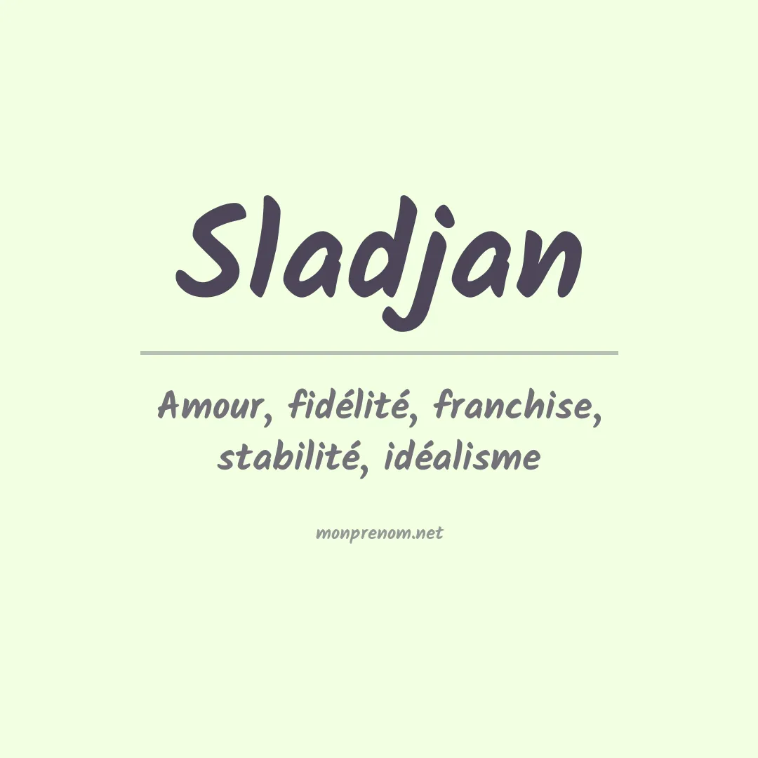 Prénom Sladjan
